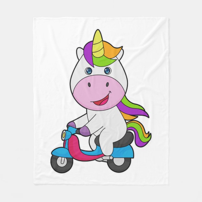 Unicorn Scooter Fleecefilt (Framsidan)