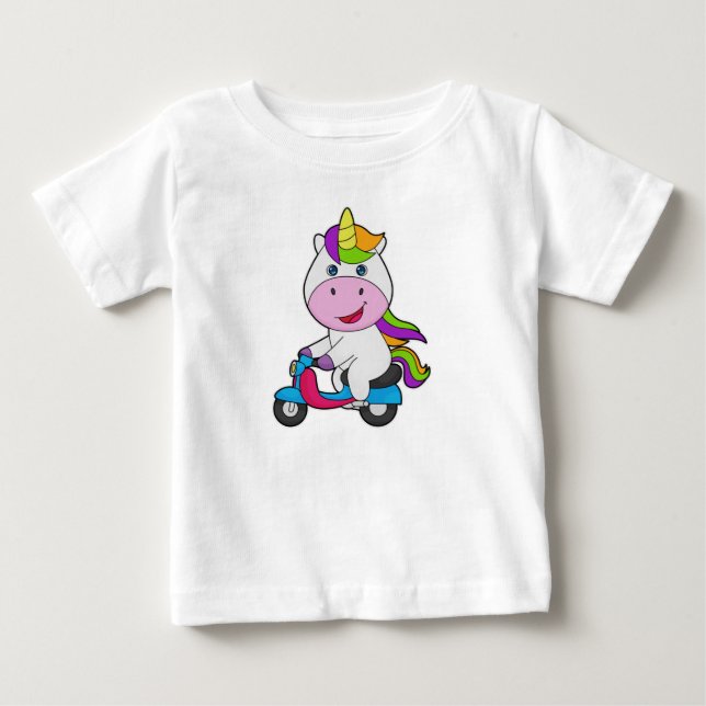 Unicorn Scooter T Shirt (Framsida)
