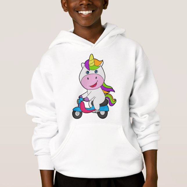 Unicorn Scooter T Shirt (Framsida)