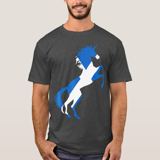 Unicorn Scotland Flagga Magic Unicorn Scottish T Shirt (Framsida)
