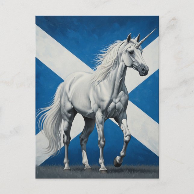 Unicorn Scotland Scottish Flagga Vykort (Framsida)