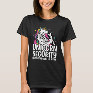 Unicorn Security är inte med min syster Småbarn T Shirt