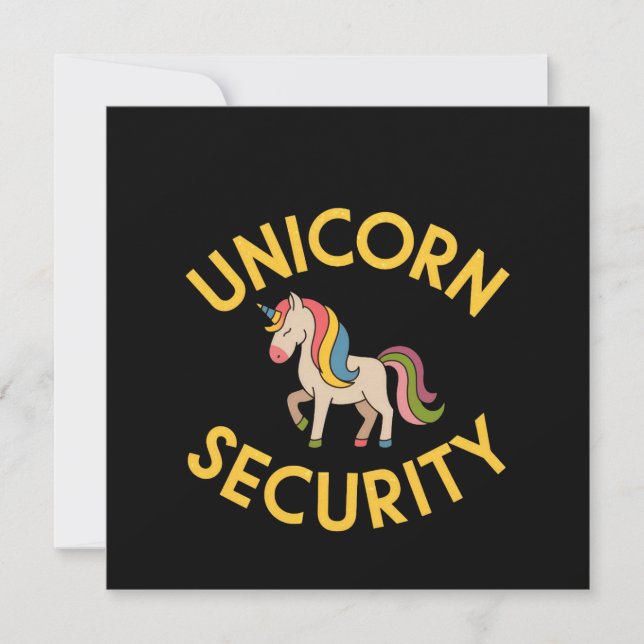 Unicorn Security: Behålla Magic Säker med en Touch Inbjudningar (Framsida)