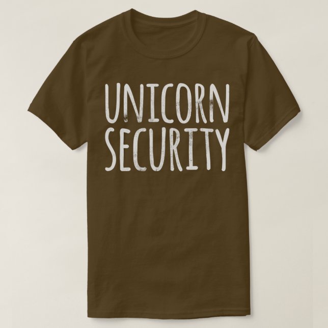 UNICORN SECURITY Funny Easy Lazy Halloween Costume T Shirt (Design framsida)