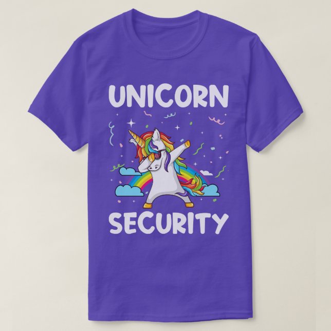 Unicorn Security Funny Unicorn T Shirts (Design framsida)