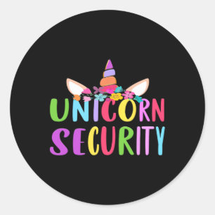 Unicorn Security Halloween Fall Costume Vuxna Ki Runt Klistermärke