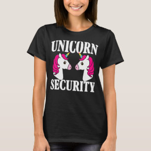 Unicorn Security Squad Girl Pappa Mamma-födelsedag T Shirt