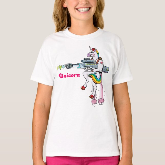 Unicorn Shirt Kids T Shirt (Framsida)
