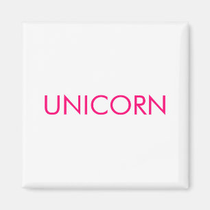 "Unicorn"-shock rosa fuchsia vit Magnet