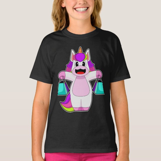 Unicorn Shopping Shopping bag T Shirt (Framsida)