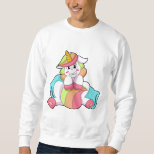 Unicorn Shy med Pillow Lång Ärmad Tröja