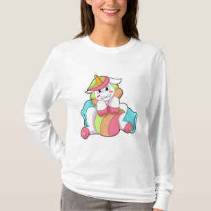 Unicorn Shy med Pillow T Shirt