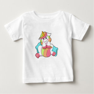Unicorn Shy med Pillow T Shirt