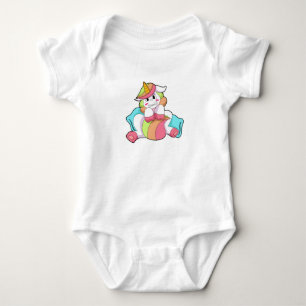Unicorn Shy med Pillow T Shirt