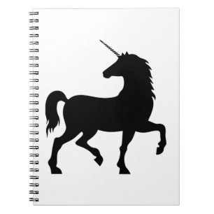 Unicorn Silhouette Anteckningsbok Med Spiral