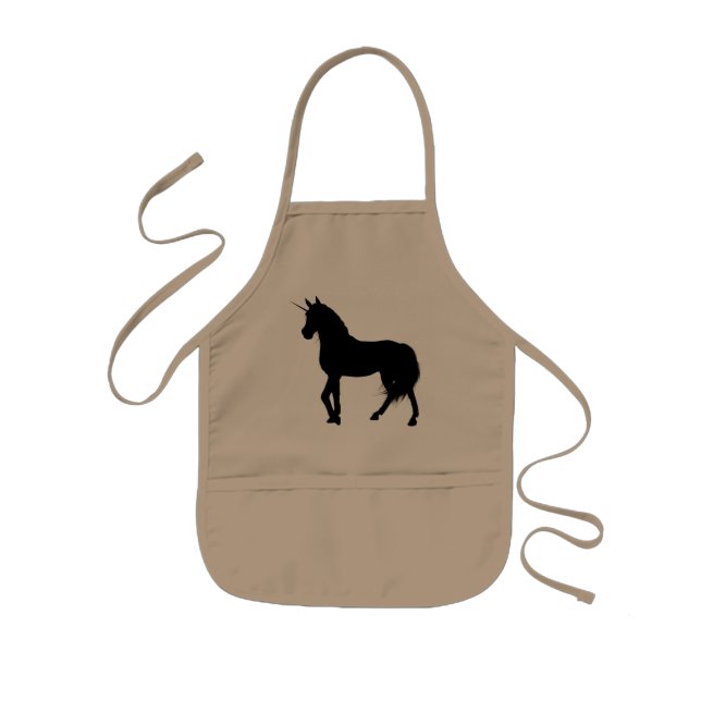 Unicorn Silhouette Apron Barnförkläde (Framsidan)