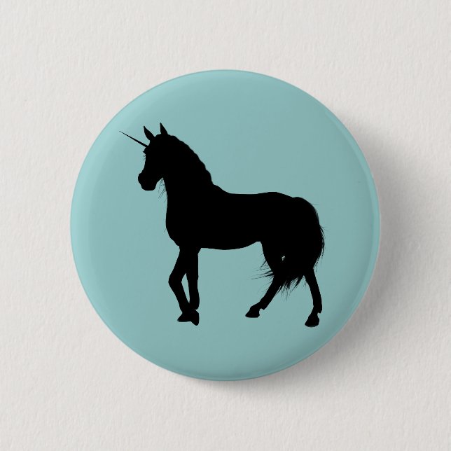 Unicorn Silhouette Button Knapp (Framsida)
