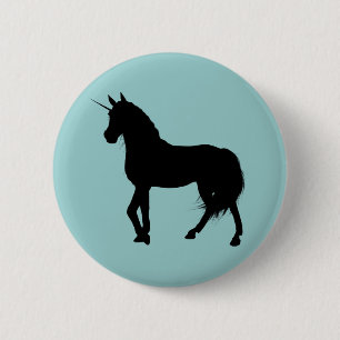 Unicorn Silhouette Button Knapp