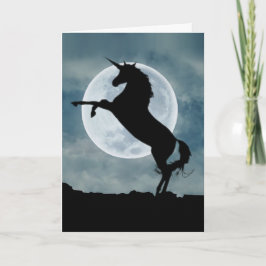 Unicorn Silhouette Full Moon Magic Quote General Kort