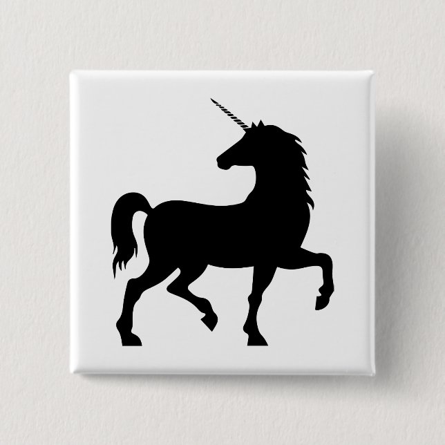 Unicorn Silhouette Knapp (Framsida)