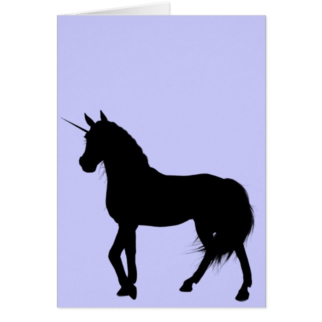 Unicorn Silhouette-kort OBS Kort (Framsidan)