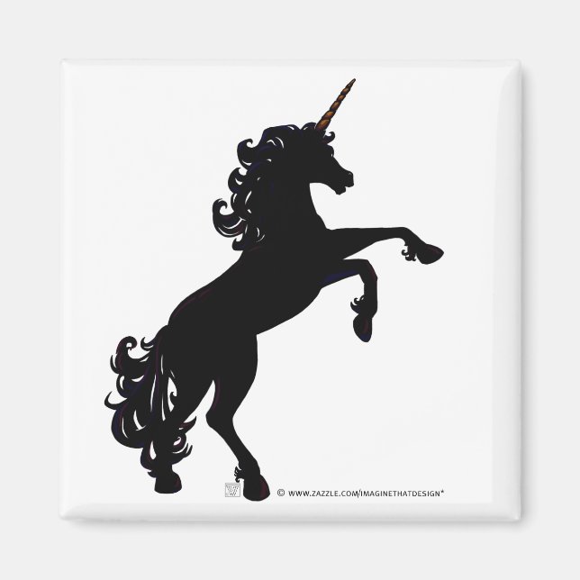Unicorn Silhouette Magnet (Framsidan)