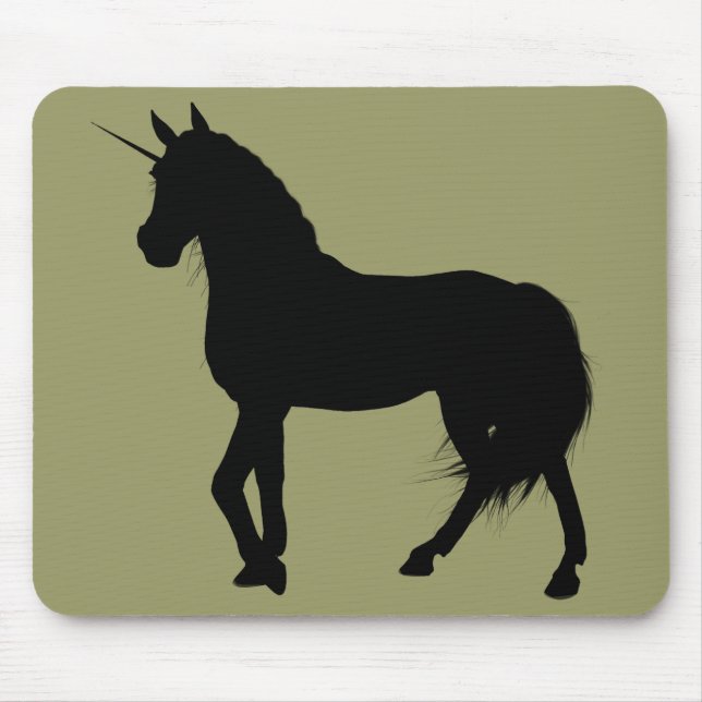 Unicorn Silhouette Mousepad Musmatta (Framsidan)