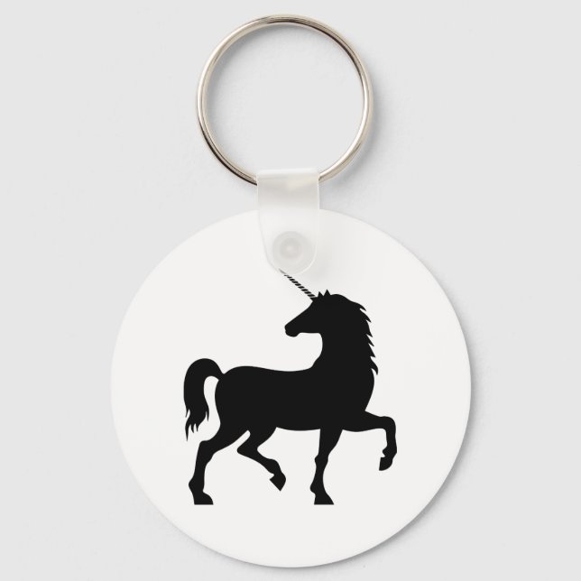 Unicorn Silhouette Nyckelring (Framsida)