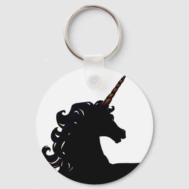 Unicorn Silhouette Nyckelring (Framsida)