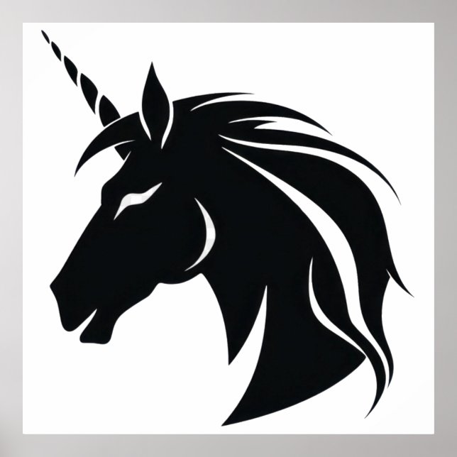 Unicorn silhouette poster (Framsidan)