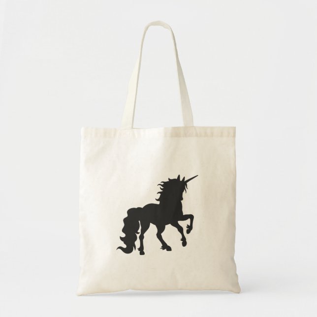 Unicorn silhouette - Välj bakgrund färg Tygkasse (Framsidan)