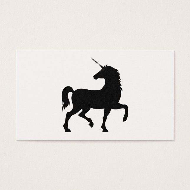Unicorn Silhouette Visitkort (Framsidan)