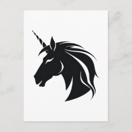 Unicorn silhouette  vykort