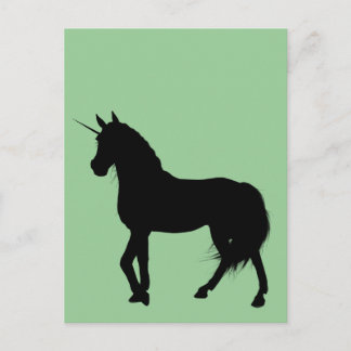 Unicorn Silhouette-vykort Vykort