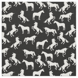Unicorn Silhouettes Black and White Tyg