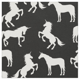 Unicorn Silhouettes Black and White Tyg