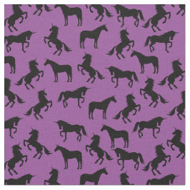 Unicorn Silhouettes Lila and Black Tyg