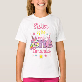 Unicorn Sister från den magiska födelsedagskalven T Shirt