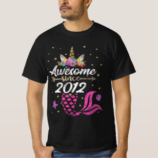 Unicorn Sjöjungfru Birthday - Fantastisk sedan 201 T Shirt