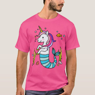 Unicorn Sjöjungfru Cute Roligt Mermicorn T Shirt