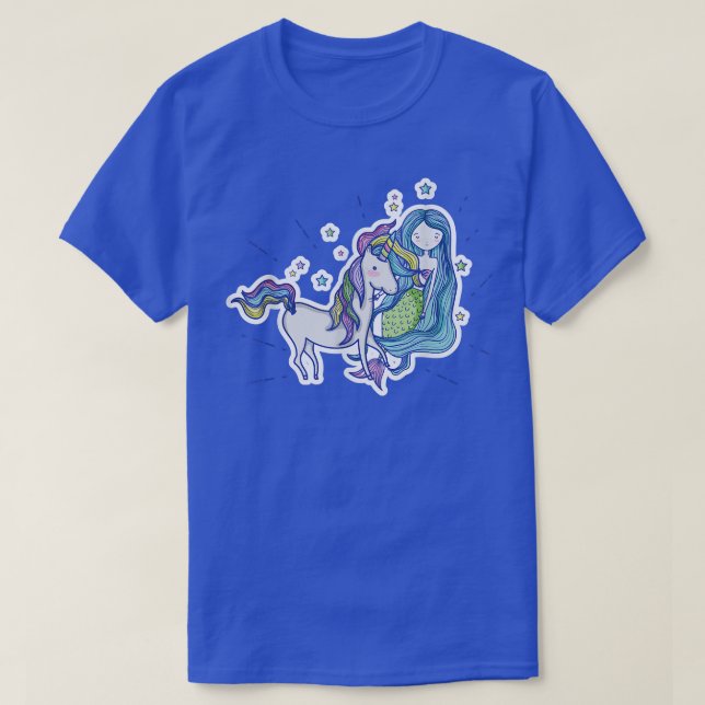 Unicorn Sjöjungfru Fairy svan T Shirt (Design framsida)