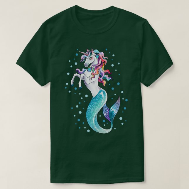 Unicorn Sjöjungfru Mermicorn Cute Gifts T Shirt (Design framsida)