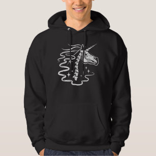 Unicorn Skeleton Magic Ghost Animal Skull Macabr Hoodie