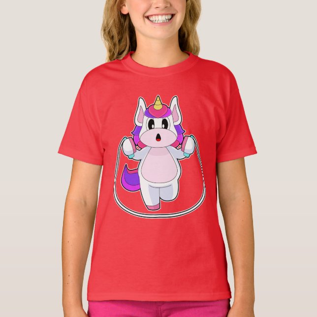 Unicorn Skipping-repor T Shirt (Framsida)