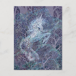 Unicorn Skogen Deva Vykort