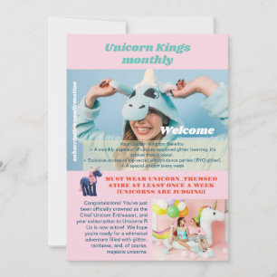 Unicorn Skojjar födelsedag 1, Unicorn skojjar part Julkort