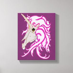 Unicorn Skull Canvastryck