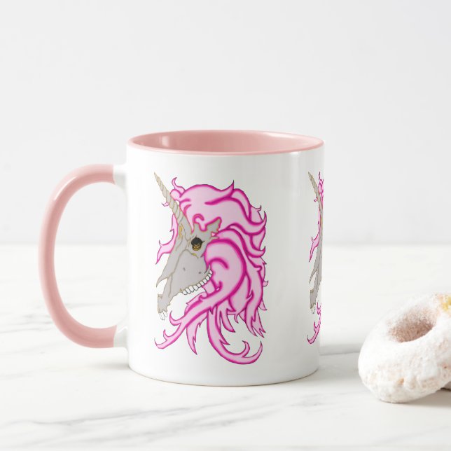 Unicorn Skull Mugg (Med munk)