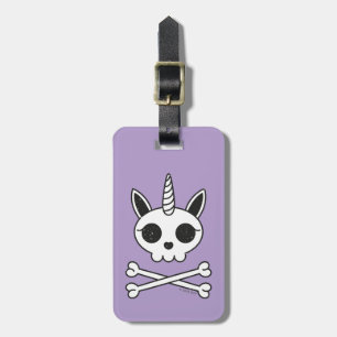 Unicorn Skull och Crossbone Bagagebricka