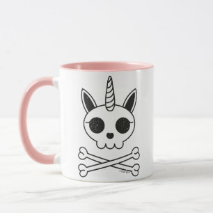 Unicorn Skull och Crossbone Mugg
